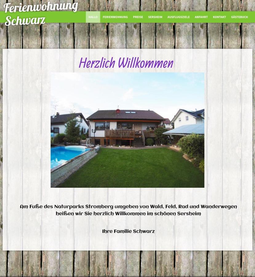 Sersheim Ferienwohnung Schwarz מראה חיצוני תמונה